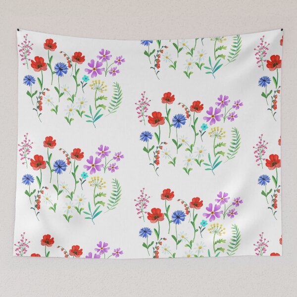 Item preview, botanical bright flowers on the theme of ecology designed and sold by sonaadalian.