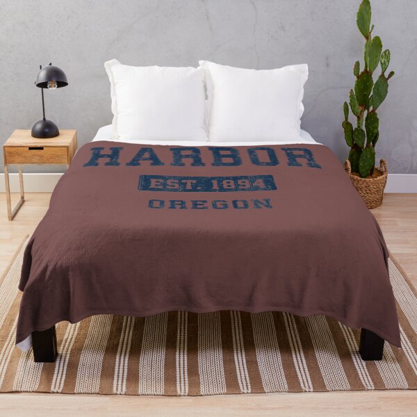 Item preview, Harbor Oregon OR Vintage Sports Established Navy Design T-Shirt designed and sold by hamnfxd.