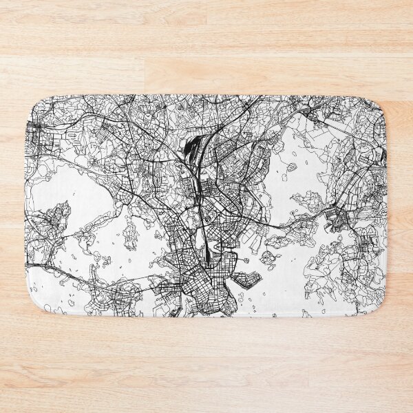 Item preview, Helsinki White Map designed and sold by multiplicitymap.