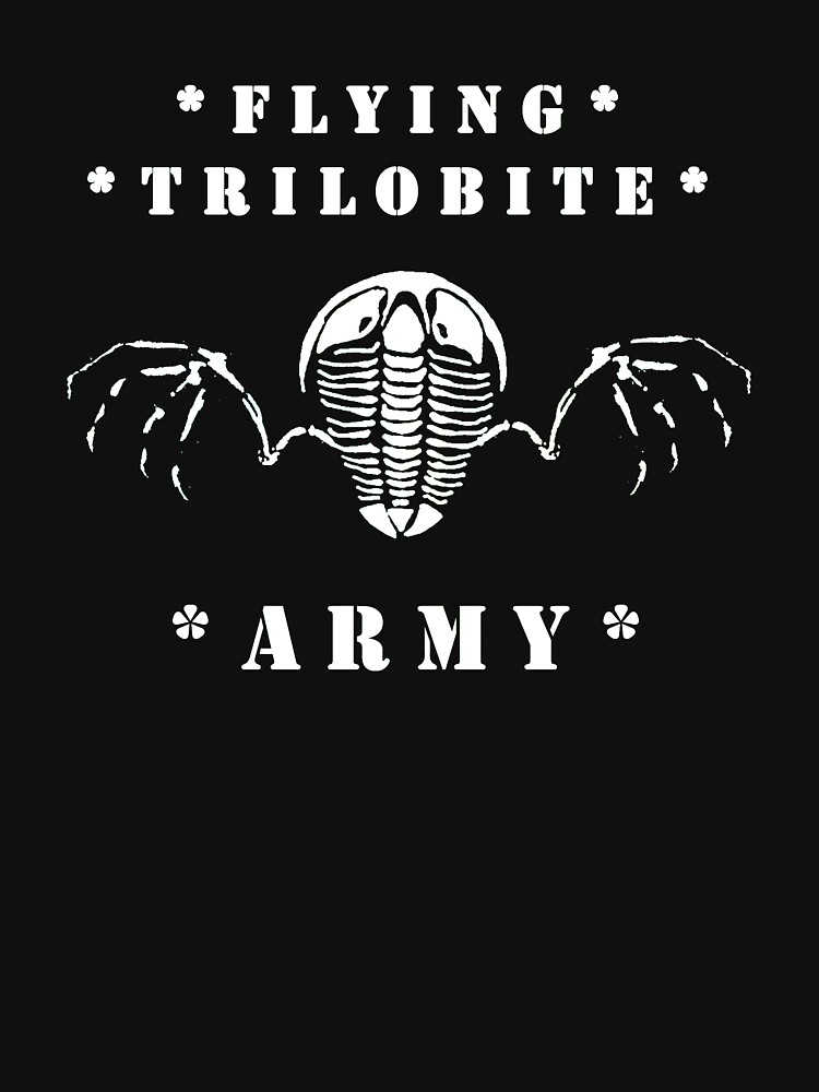 Thumbnail 3 of 3, Baseball ¾ Sleeve T-Shirt, Flying Trilobite Army - white designed and sold by flyingtrilobite.