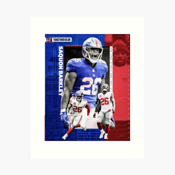 Saquon Barkley NEW YORK GIANTS PIXEL ART 2 Kids T-Shirt by Joe