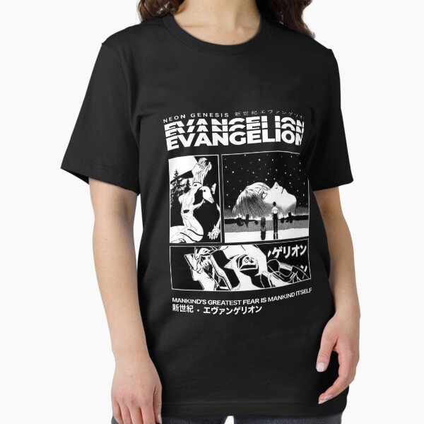 Vista previa del artículo con la obra «Evangelion en blanco y negro», diseñado y vendido por pinw.