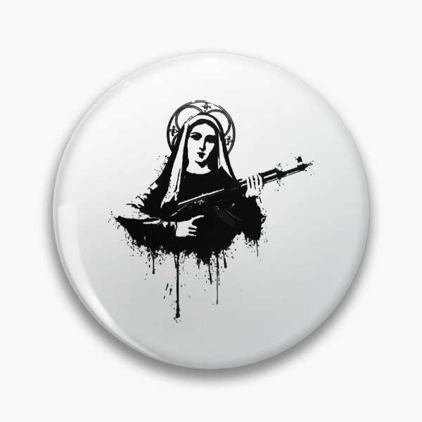 Item preview, Virgin Mary with Kalashnikovs AK47 designed and sold by SharonLux.