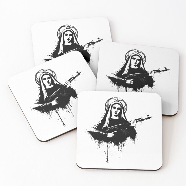 Item preview, Virgin Mary with Kalashnikovs AK47 designed and sold by SharonLux.