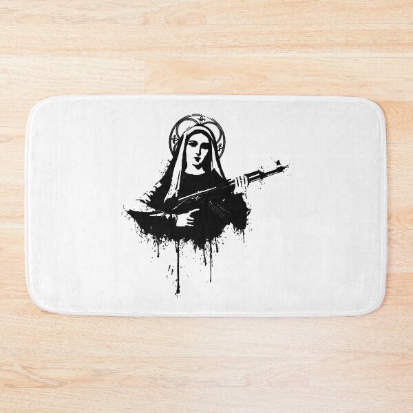 Item preview, Virgin Mary with Kalashnikovs AK47 designed and sold by SharonLux.