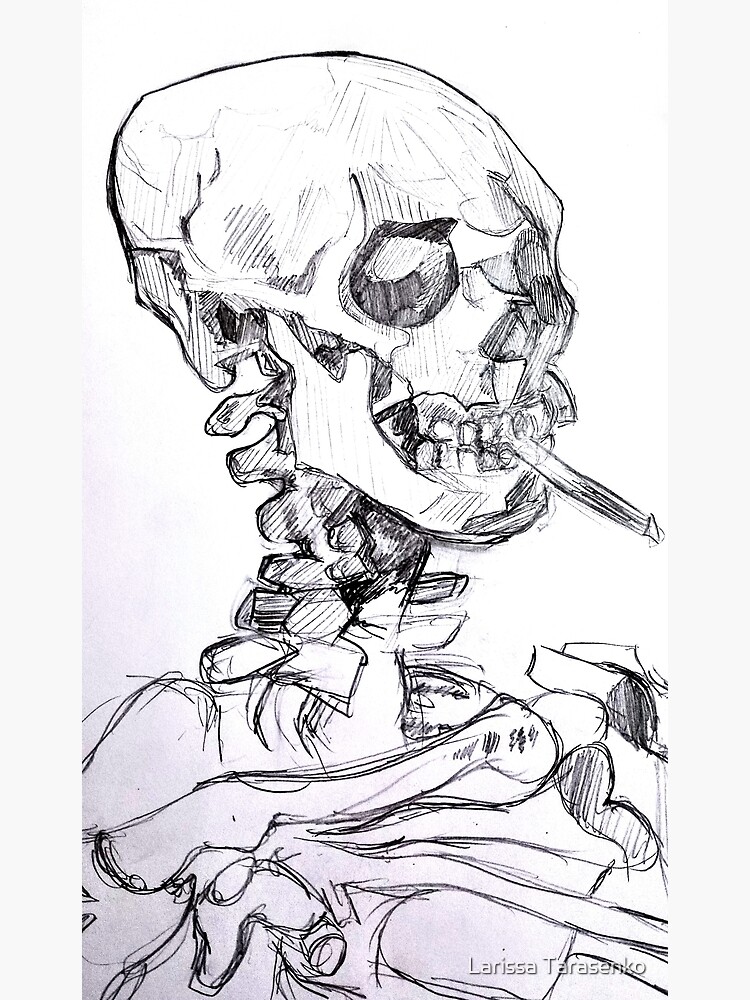 Van Gogh S Skeleton With Cigarette Poster For Sale By Meowlari Redbubble