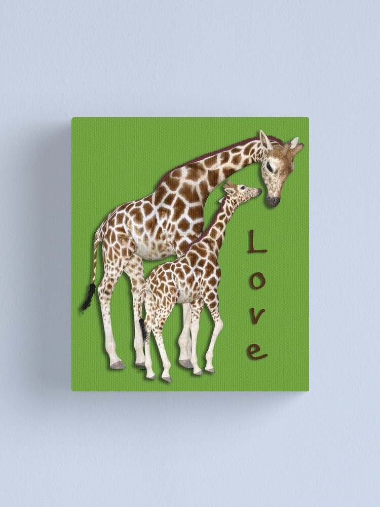 Mom and Baby Giraffe Monogram L