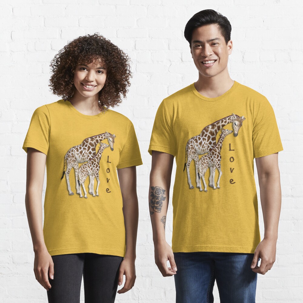 AlondraHanley Mom and Baby Giraffe Monogram J T-Shirt