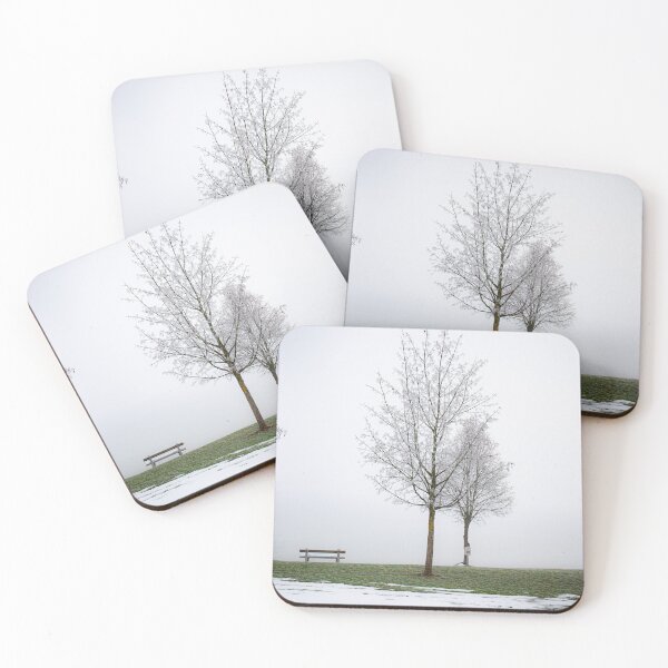 Item preview, Frosty trees by the lake - landscape format designed and sold by Silent-Seasons.