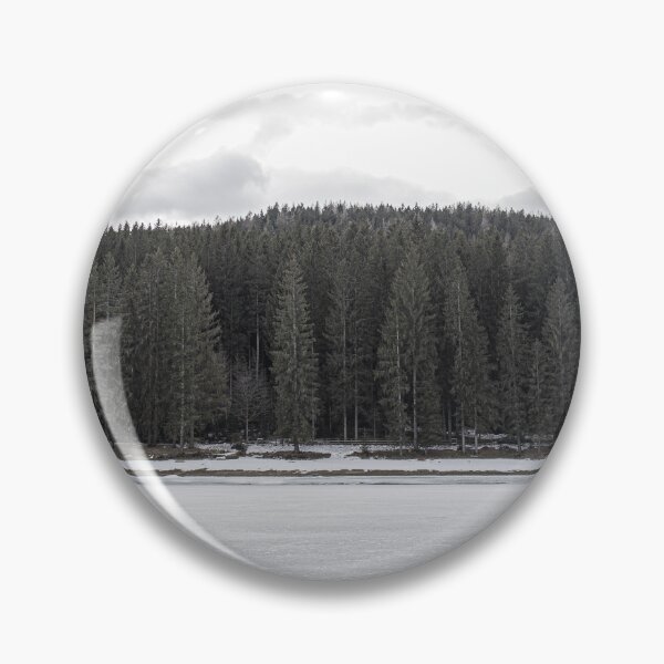 Item preview, Walk at the frozen reservoir in January - landscape format designed and sold by Silent-Seasons.
