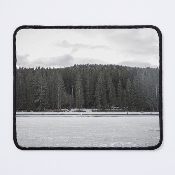 Item preview, Walk at the frozen reservoir in January - landscape format designed and sold by Silent-Seasons.