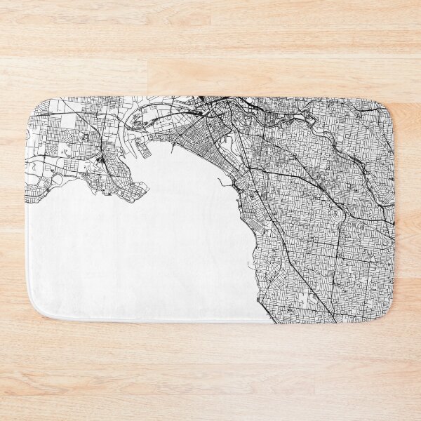 Item preview, Melbourne White Map designed and sold by multiplicitymap.