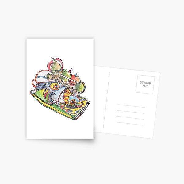Fish a la Apple Postcard