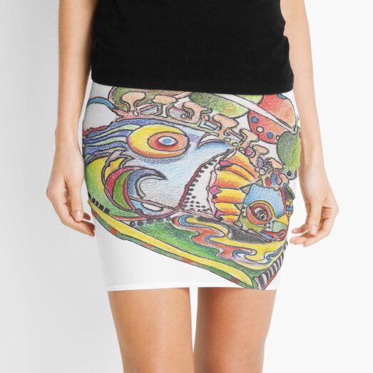 Fish a la Apple Mini Skirt
