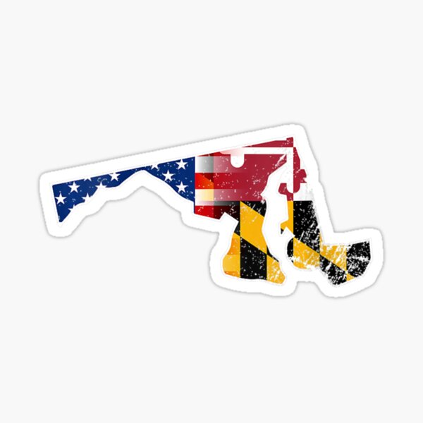 Item preview, Womens Maryland American Flag Blend State Pride Vintage V-Neck designed and sold by Annabell Steed.