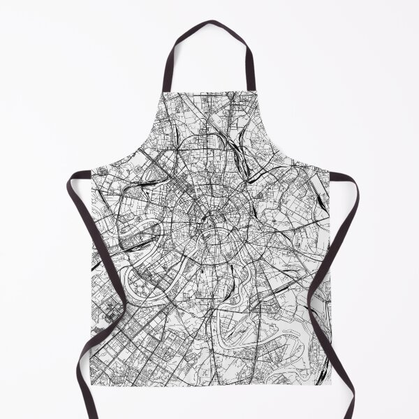 Item preview, Moscow White Map designed and sold by multiplicitymap.