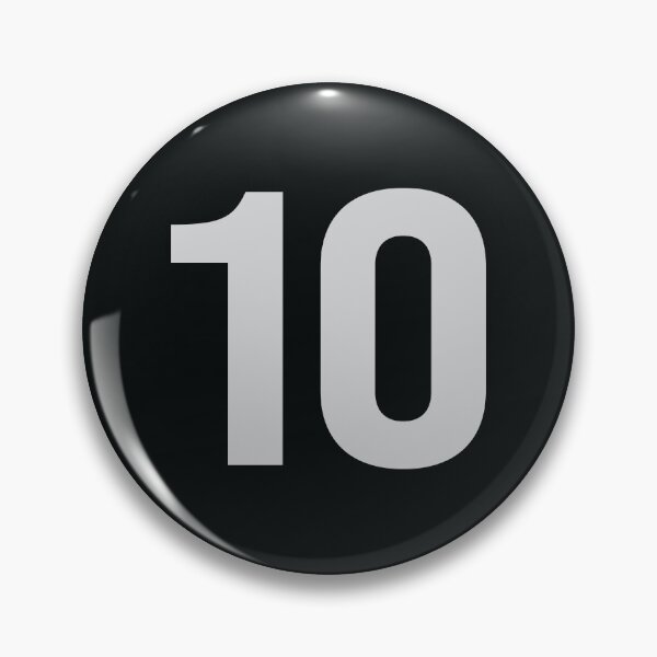Item preview, White Number Ten on a Black Background designed and sold by MHich.