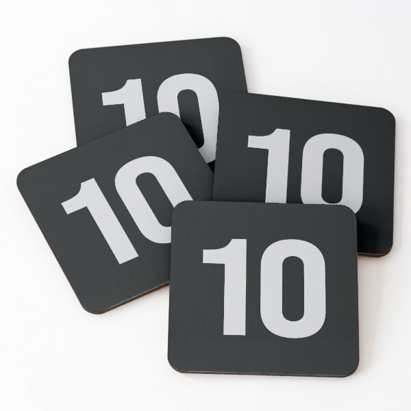 Item preview, White Number Ten on a Black Background designed and sold by MHich.