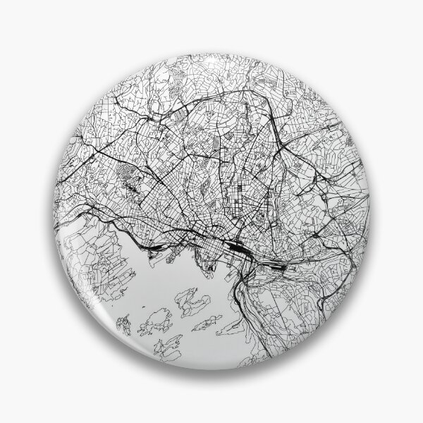 Item preview, Oslo White Map designed and sold by multiplicitymap.