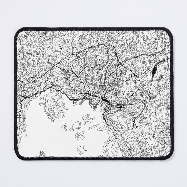 Item preview, Oslo White Map designed and sold by multiplicitymap.
