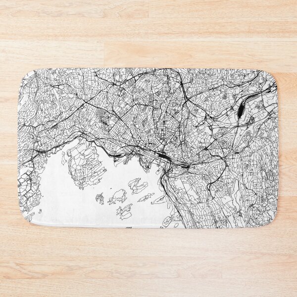 Item preview, Oslo White Map designed and sold by multiplicitymap.