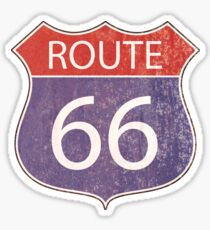 Route 66 Road Sign Sticker