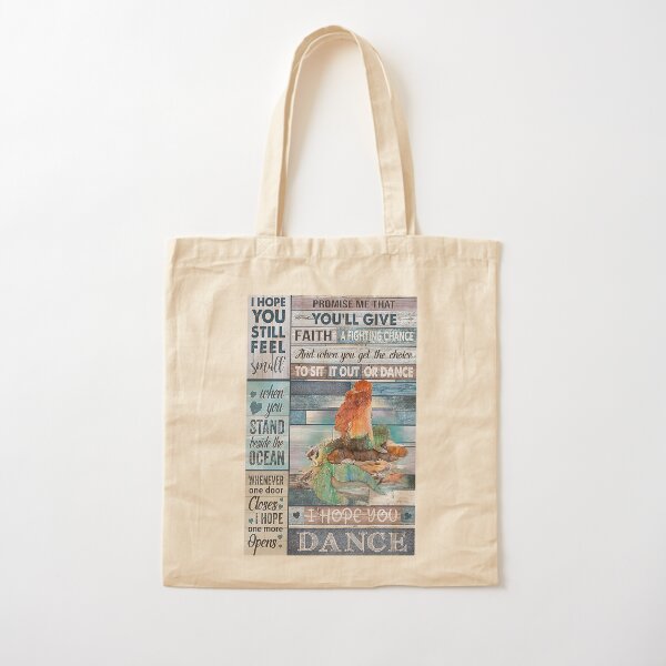 Mermaid I Hope You Dance Cotton Tote Bag