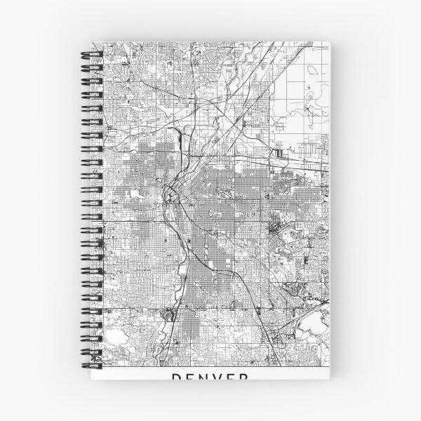 Item preview, Denver White Map designed and sold by multiplicitymap.