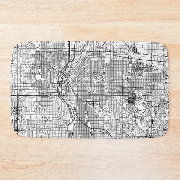 Item preview, Denver White Map designed and sold by multiplicitymap.