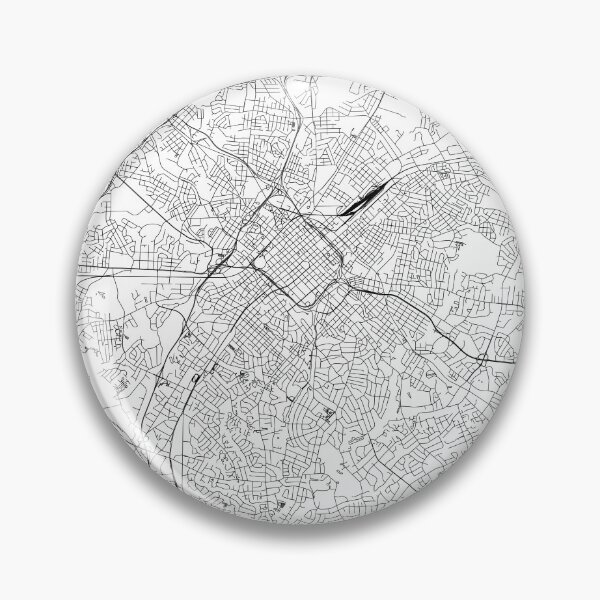 Item preview, Charlotte White Map designed and sold by multiplicitymap.