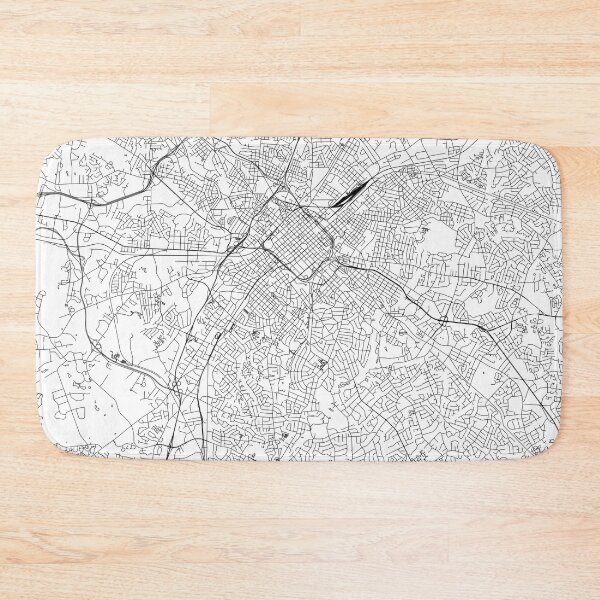 Item preview, Charlotte White Map designed and sold by multiplicitymap.