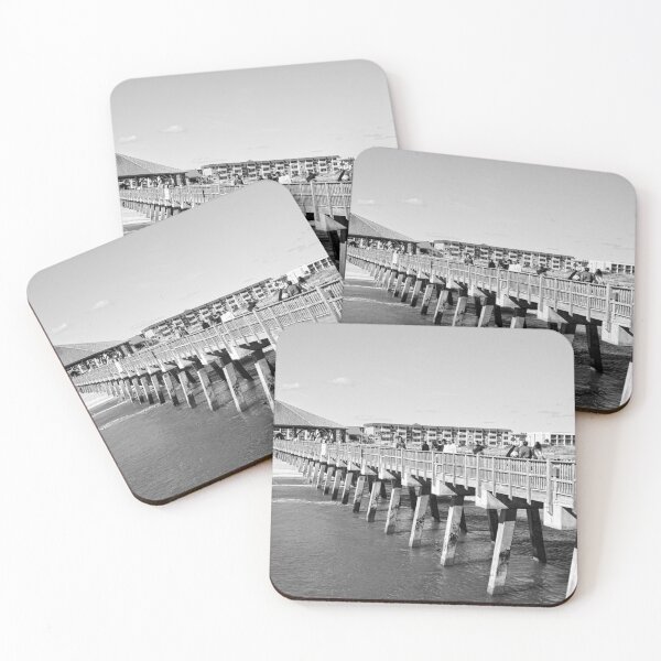 Item preview, Tybee Island Pier Georgia Black And White designed and sold by LisaWootenPhoto.