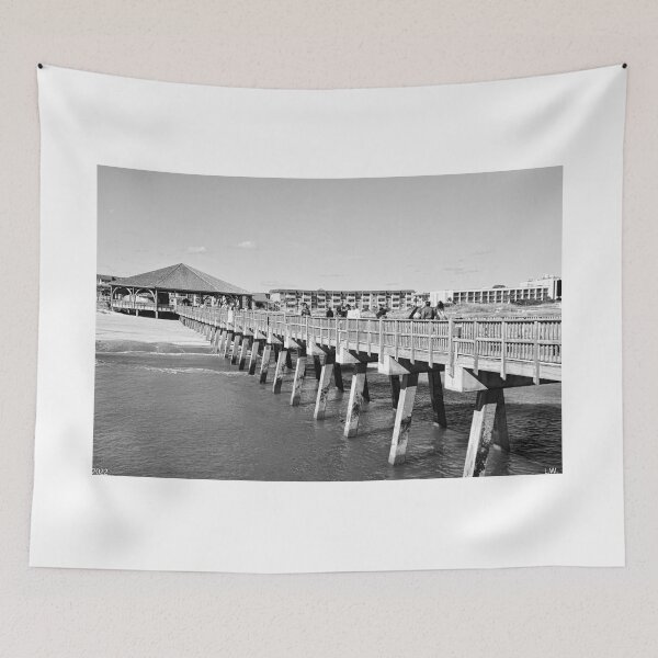 Item preview, Tybee Island Pier Georgia Black And White designed and sold by LisaWootenPhoto.