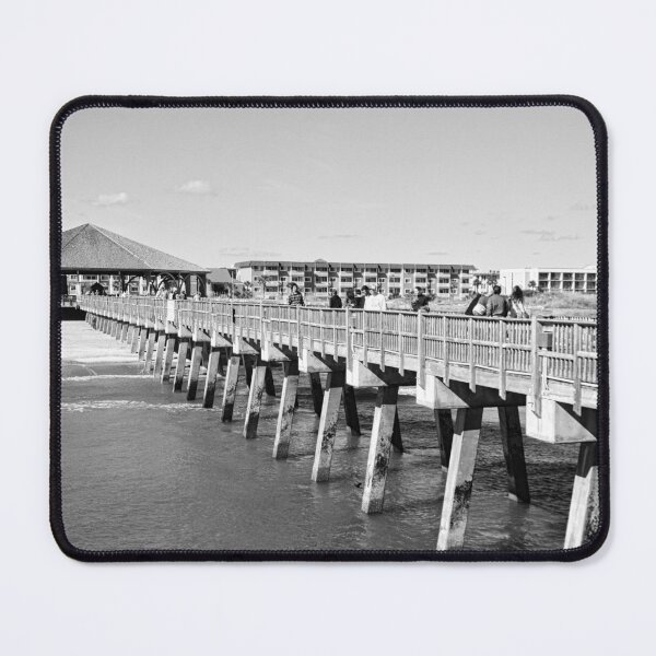 Item preview, Tybee Island Pier Georgia Black And White designed and sold by LisaWootenPhoto.