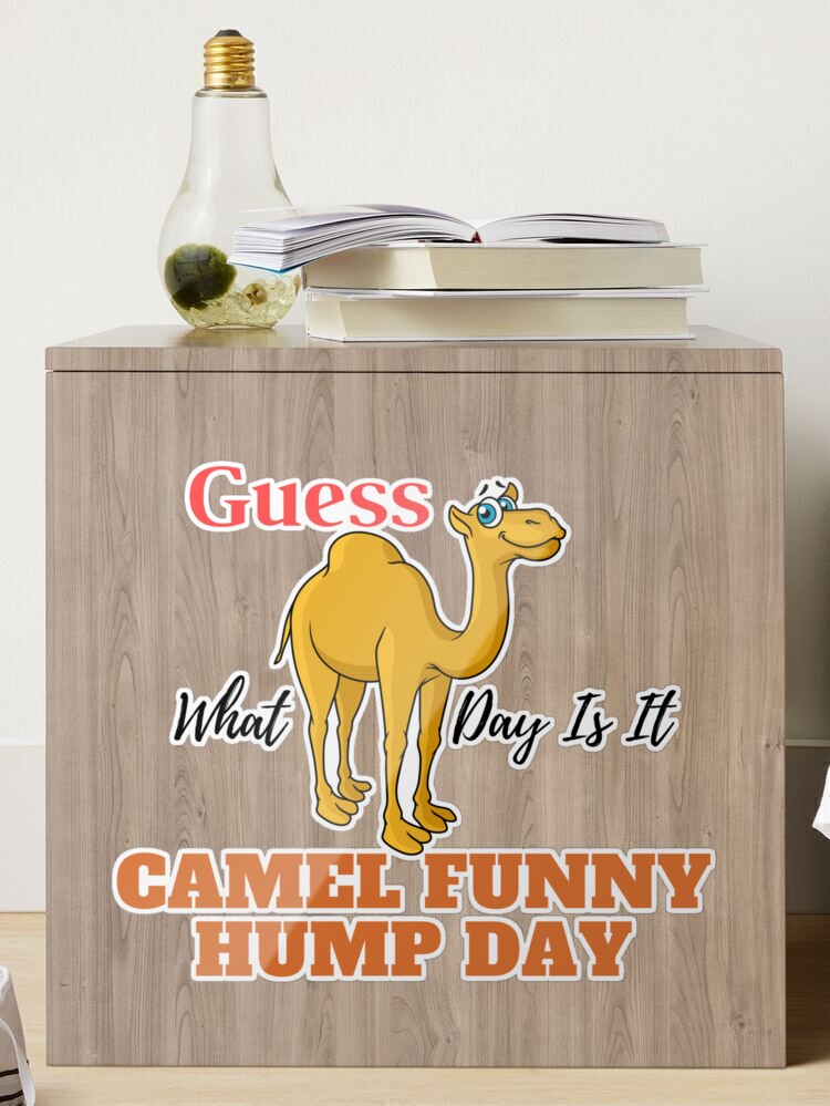 Guess What Day Is It Camel Funny Hump Day Sticker by yassminishop