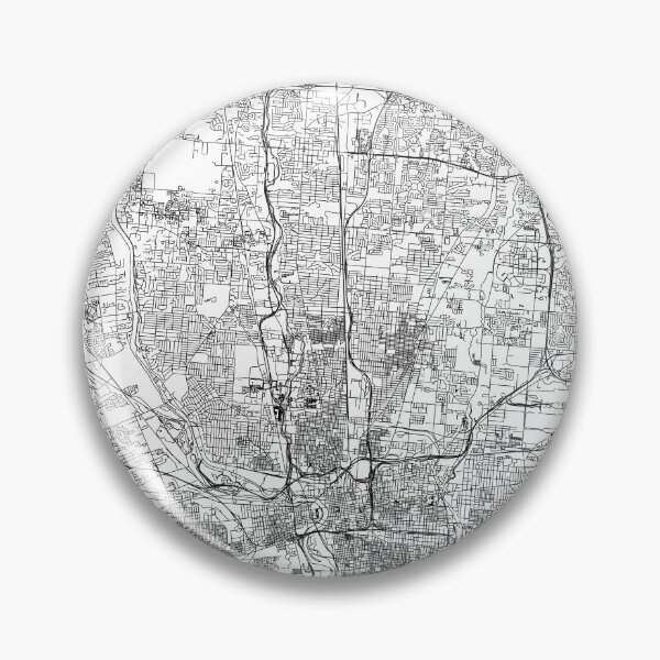 Item preview, Columbus White Map designed and sold by multiplicitymap.