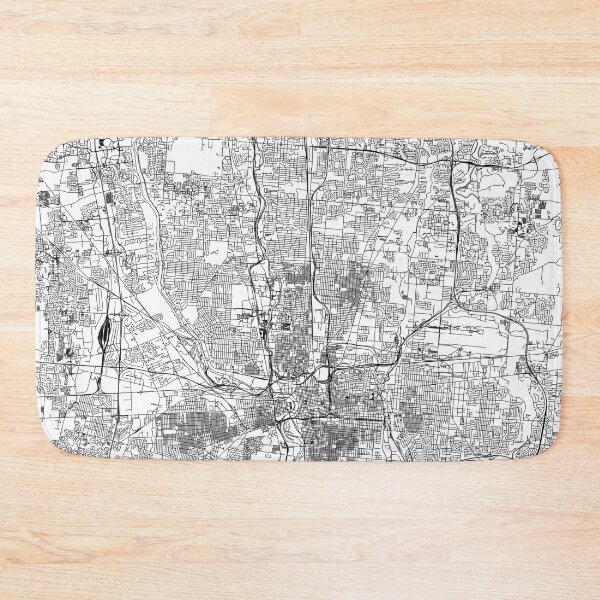 Item preview, Columbus White Map designed and sold by multiplicitymap.