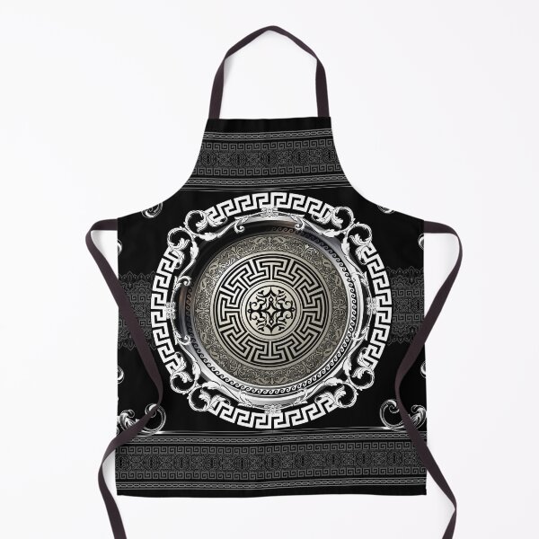 Item preview, Ornate Baroque White Black Greek Key Meander designed and sold by Yiorgos Designs.