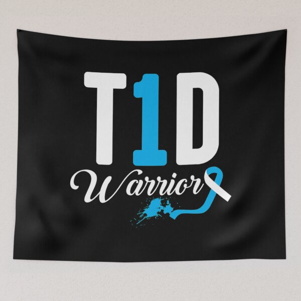 Item preview, t1d diabetes warrior Awareness Blue Ribbon Essential . designed and sold by guiceltsaxe3.