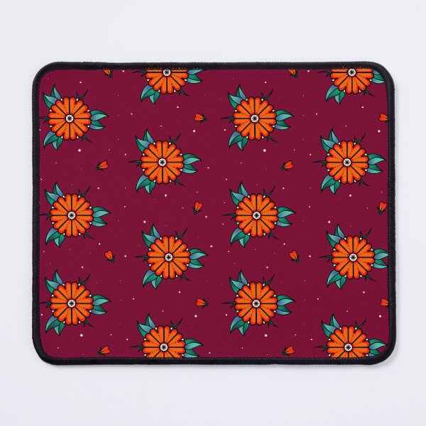 Item preview, Old School Tattoo Flower Pattern designed and sold by SoulArtLove.
