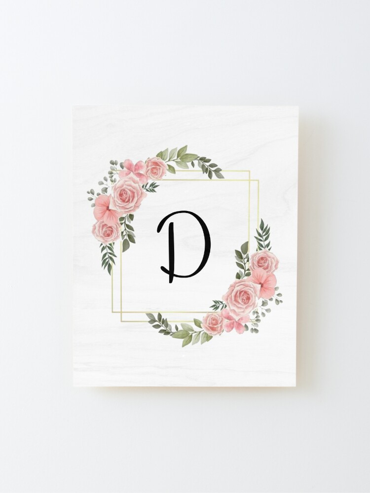 D Logo 1-letter D Monogram. Floral Style Rose. Monogram of a 