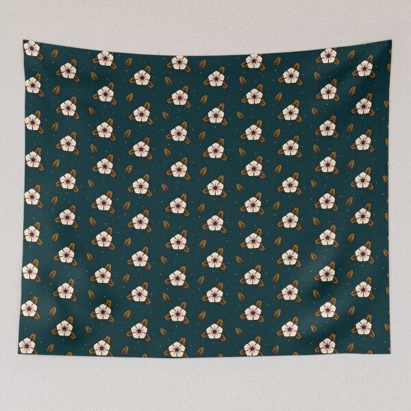 Item preview, Old School Tattoo Flower Pattern designed and sold by SoulArtLove.