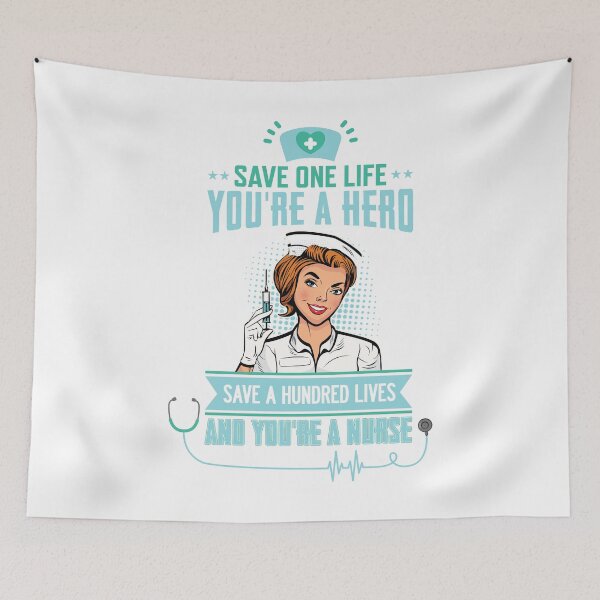 Item preview, Save One Life You're A Hero Save A Hundred Lives and You're a Nurse designed and sold by protegra.