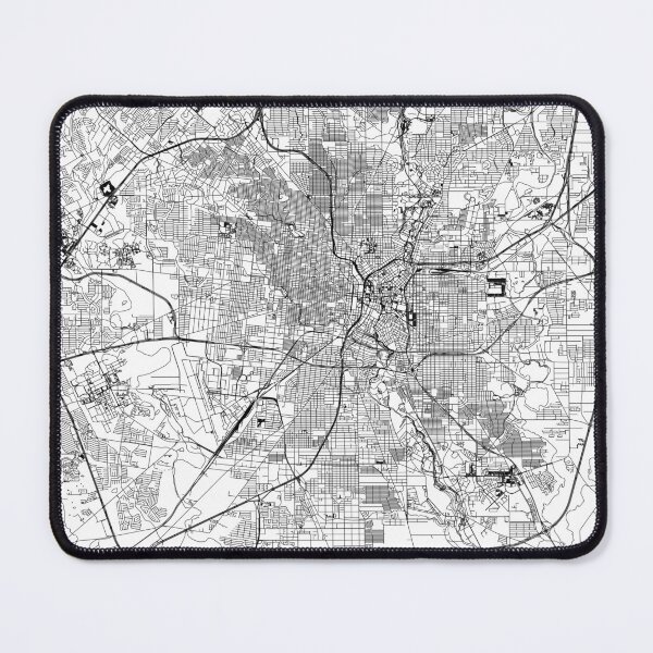 Item preview, San Antonio White Map designed and sold by multiplicitymap.