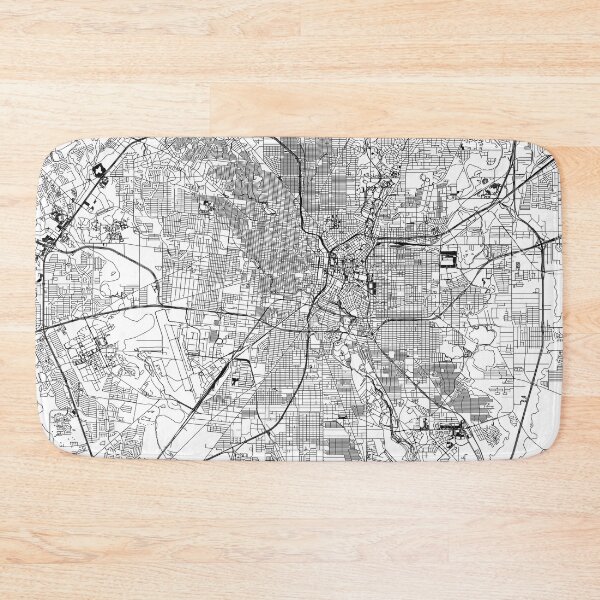 Item preview, San Antonio White Map designed and sold by multiplicitymap.