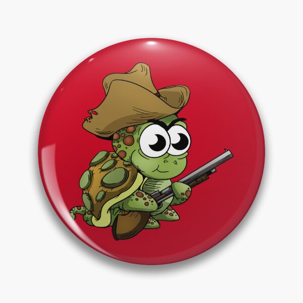 Item preview, Cartoon Little Cowboy Turtle Angry Eyebrows designed and sold by iduzarts.