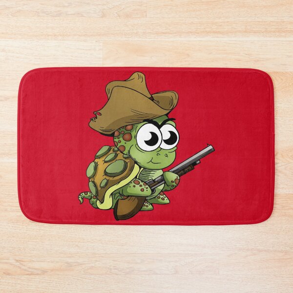 Item preview, Cartoon Little Cowboy Turtle Angry Eyebrows designed and sold by iduzarts.