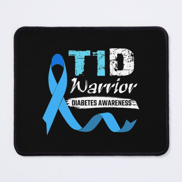 Item preview, T1D Warrior Type 1 Diabetes Awareness Blue Ribbon Classic . designed and sold by guiceltsaxe3.