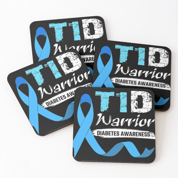 Item preview, T1D Warrior Type 1 Diabetes Awareness Blue Ribbon Classic . designed and sold by guiceltsaxe3.