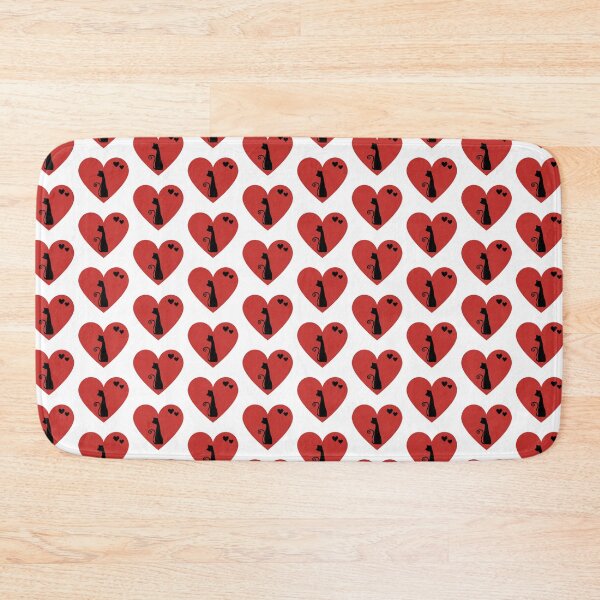 Item preview, Black Cat In Red Heart designed and sold by AfricanDreams.